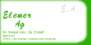elemer ag business card